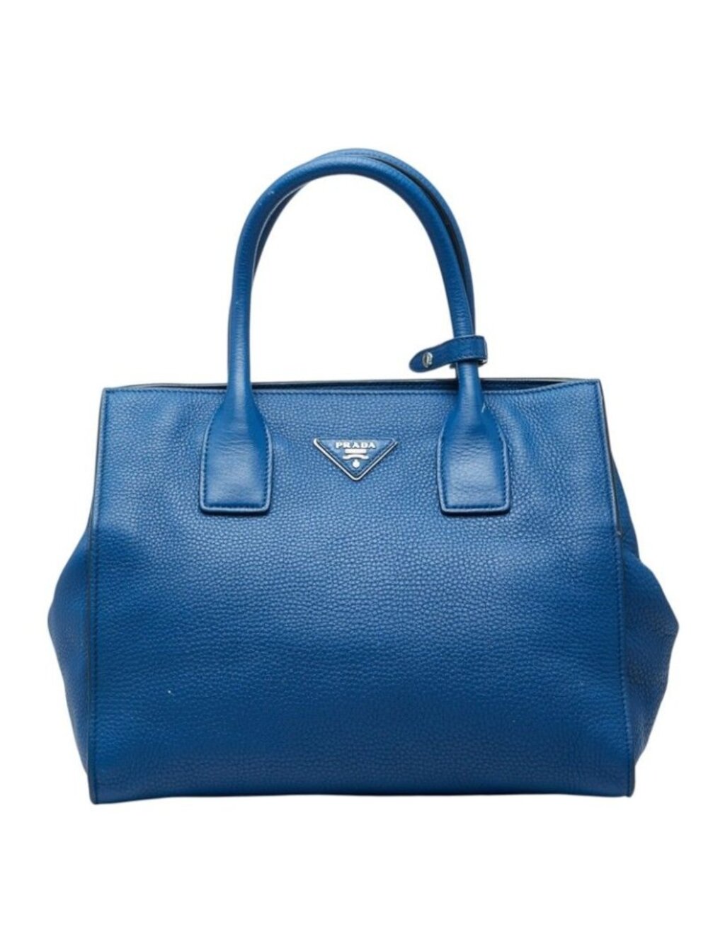 Prada Tote Bag Blue Leather